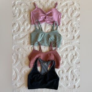 Women’s XXL Sports Bra Set - Black, Pink, Green, Rust